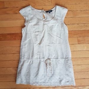 Sleeveless Beige 100% Cotton size XS NWOT